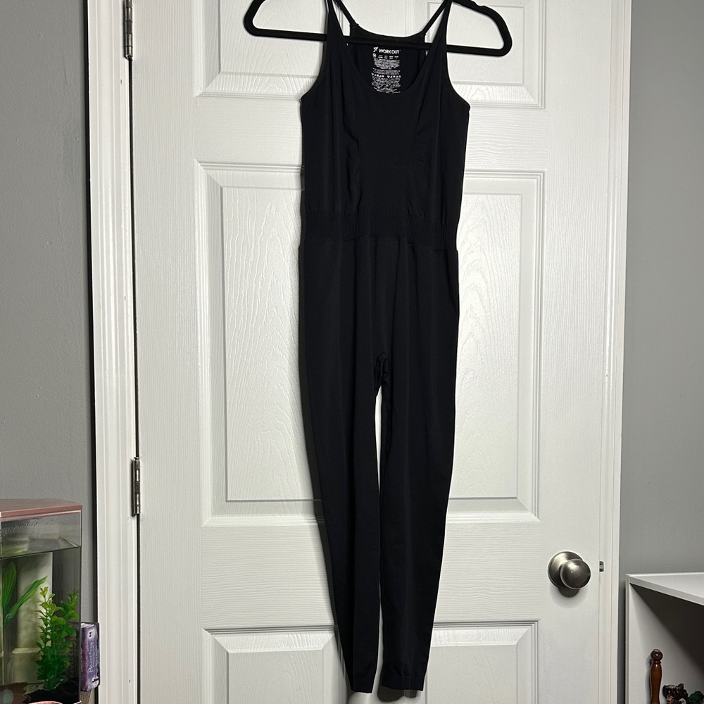 Black Women's workout Jumpsuit